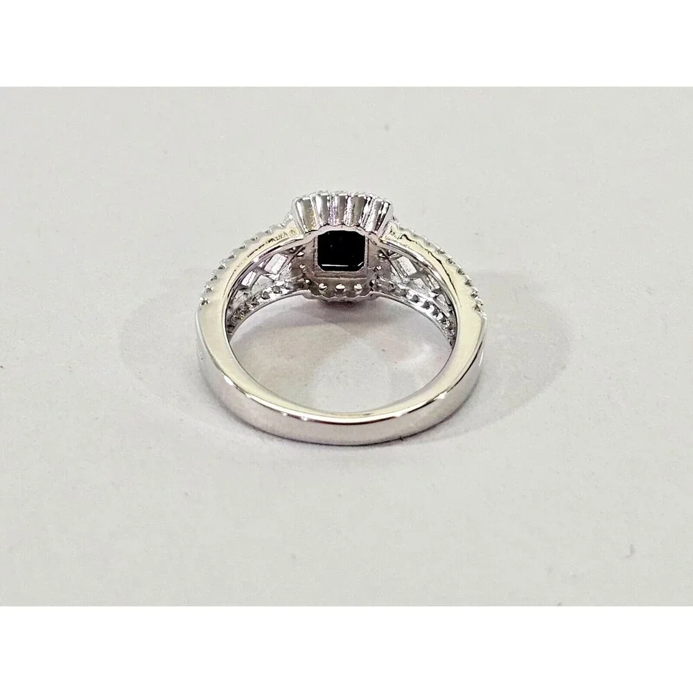 Size 8 Sterling‎ Silver .925 Natural Blue Sapphire 2.25CT Openwork Ring NEW